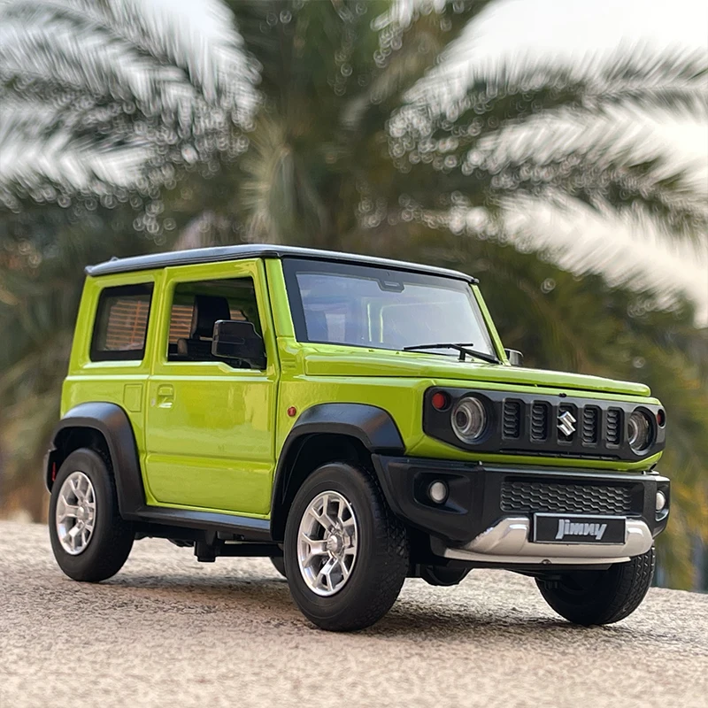 Modèle de voiture en alliage Suzuki Jimny SUV 1:18, son et lumière, jouet à collectionner pour enfants, cadeau d'anniversaire