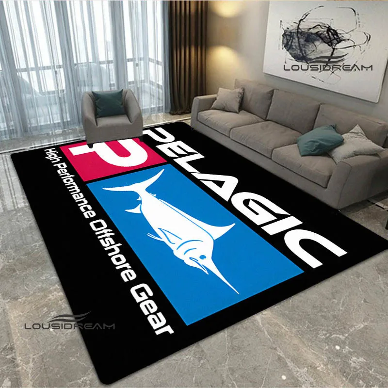 Freeship P-Pelagic Fishing print carpet outdoor rug area rug Non -slip carpet bedroom decor carpet for living room birthday gift