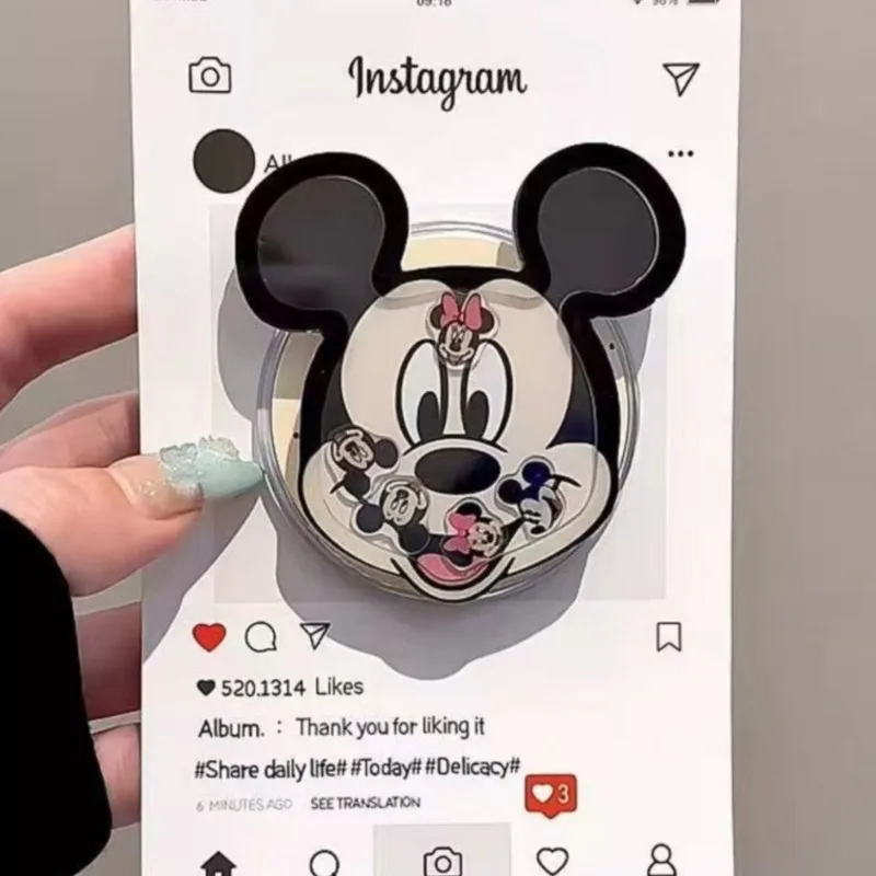 

Корейская складная силиконовая подставка для iPhone, милый 3D-чехол с изображением Микки, подходит для магнитной подставки Magsafe.