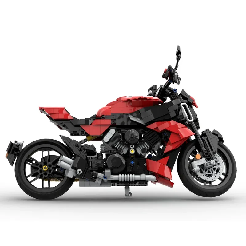 MOC-160068 レッド 新型スポーツバイク 組み立てブロック1148パーツ MOC クリエイティブ 男の子 子供の誕生日 組み立てブロックおもちゃ ギフト