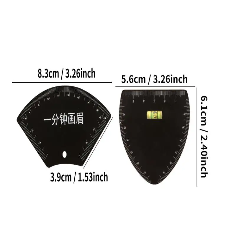 Roestvrij staal snelle tekening wenkbrauwontwerpliniaal Microblading Mapping Tool Shaping Permanente make-up Tekening Gids Liniaal Tattoo