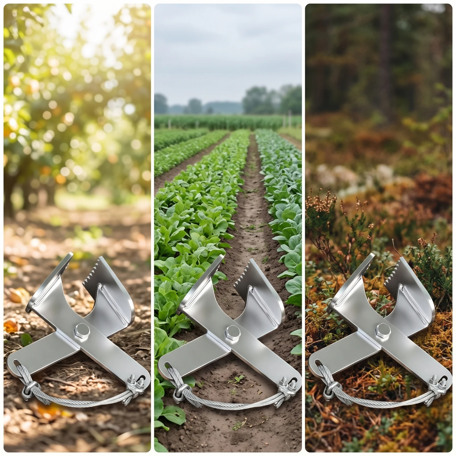 Root Pulling Clamp Long-Lasting Root Puller Clamp with Steel Cable Sturdy Jaw Puller Rugged for Gardeners, Garden, Orchard