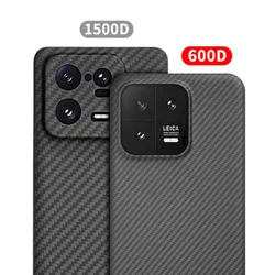 Case for Xiaomi 13 Pro & Xiaomi 13 Mi13 Real Carbon Fiber Aramid Anti-explosion Mobile Phone Protective Cover Protection Shell