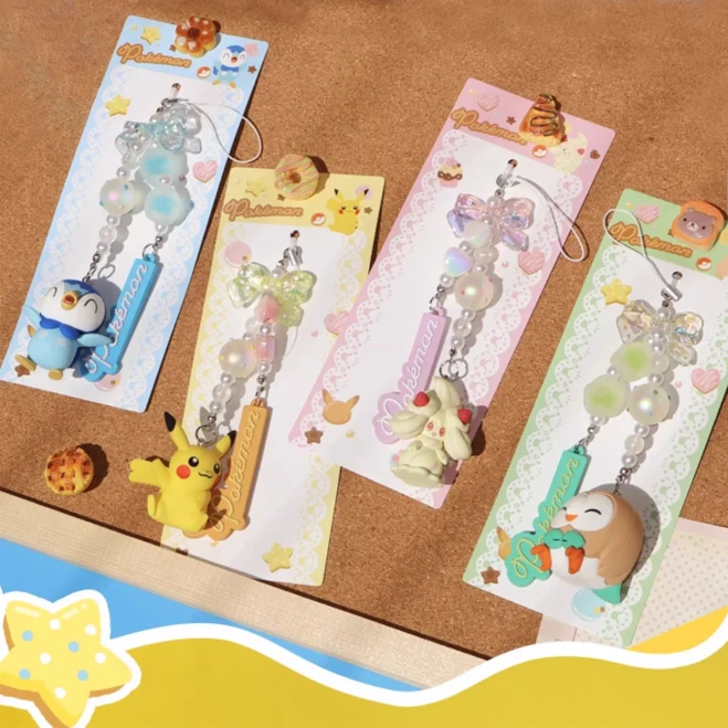 

Оригинальный брелок с изображением покемонов Пикачу Пиплап Роулет Алькреми, аниме, экшн-фигурка, цепочка для мобильного телефона, ремешок, брелок-подвеска, подарок