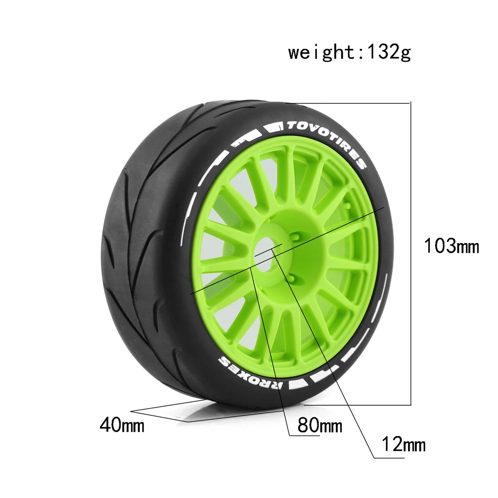 RCGOFOLLOW Plastic Wheel Rims Tyre RC Upgrade Part Rc Wheel Rims Tyre For 1/8 WRC Feishen RC Car Part RC Car Accessories