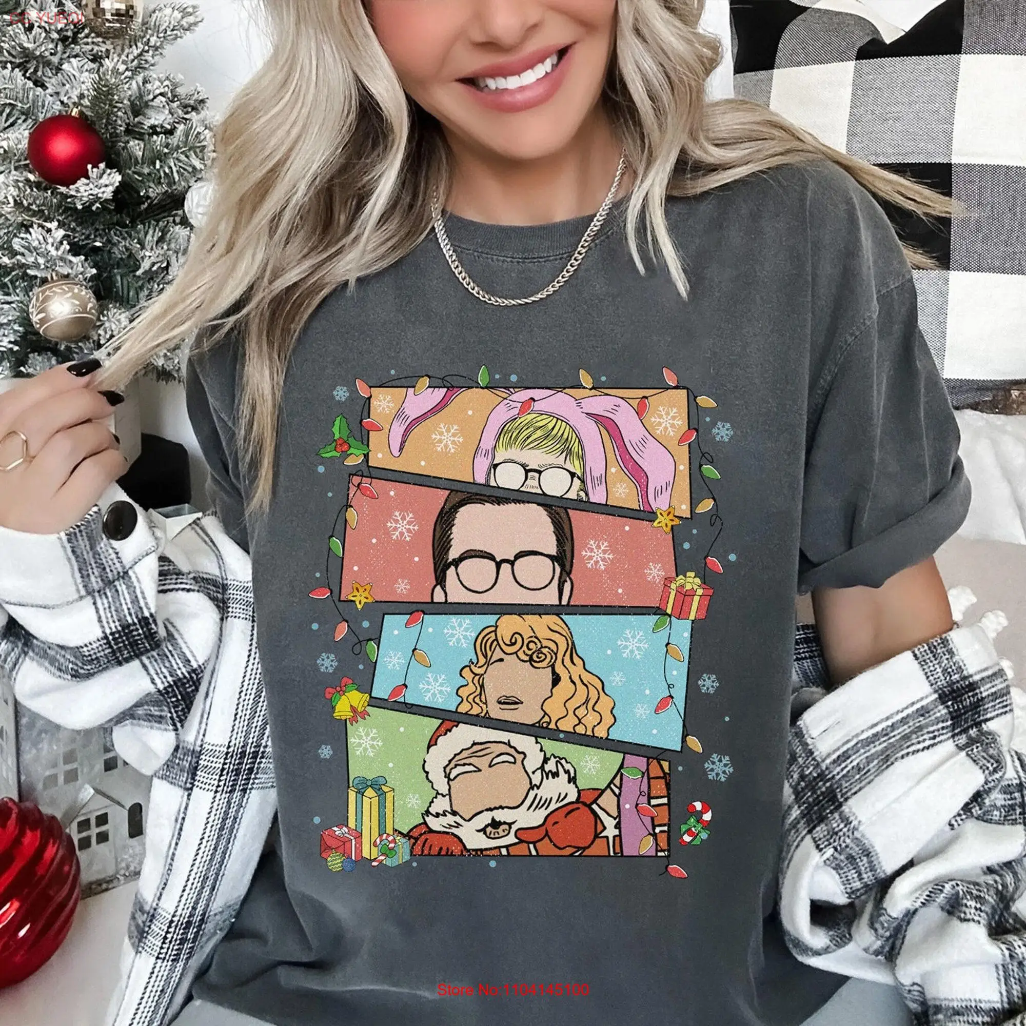 Vintage A Christmas Story T Shirt Ralphie SweaT Movie Xmas 2024 Matching s long or short sleeves