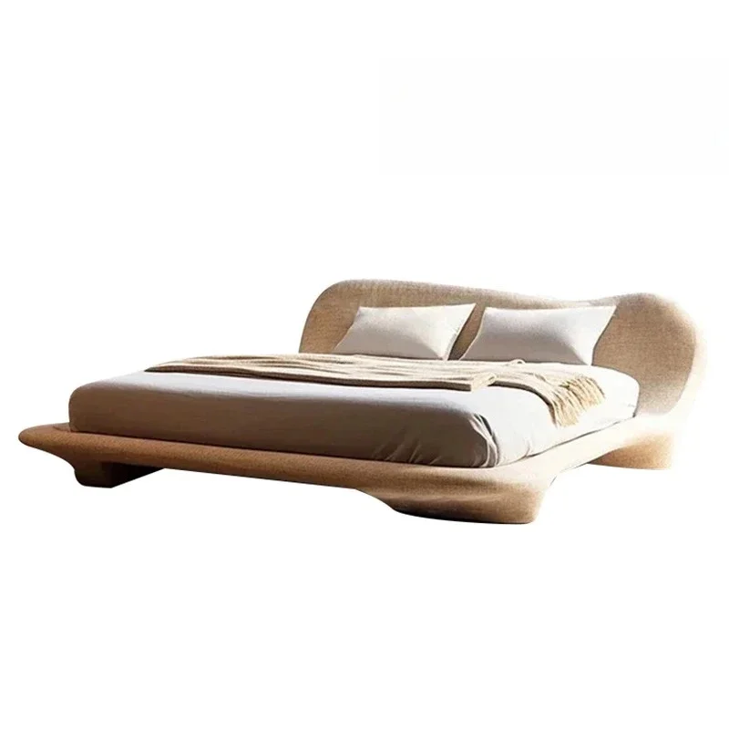 

French cream wind fabric bed modern simple master bedroom high-end atmospheric wedding bed 2024 new model