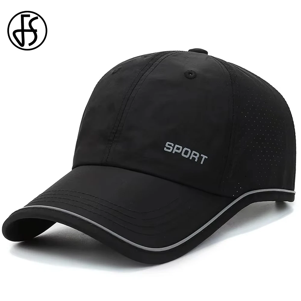 FS 2025 Casual Thin Fast Drying Baseball Cap For Men Women Stylish Black Trucker Hat Outdoor Sports Golf Hats Casquette Homme