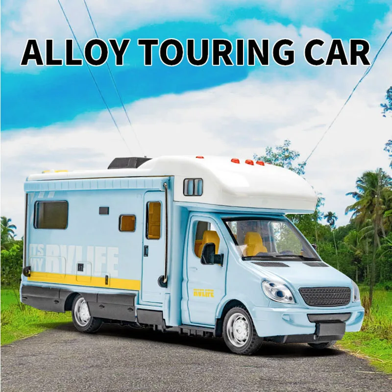 1:32 Sprinter Luxury Motorhome Recreational RV Alloy Car Model Simulation Diecasts & Toy Vehicles Pull Back Car Collection