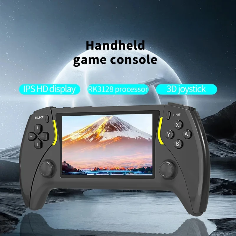 New Handheld Game Console, HD IPS Screen, Dual Analog Joysticks, HD Output, Built-in 500 Games, Supports PSP PS1 Arcade Gam Play