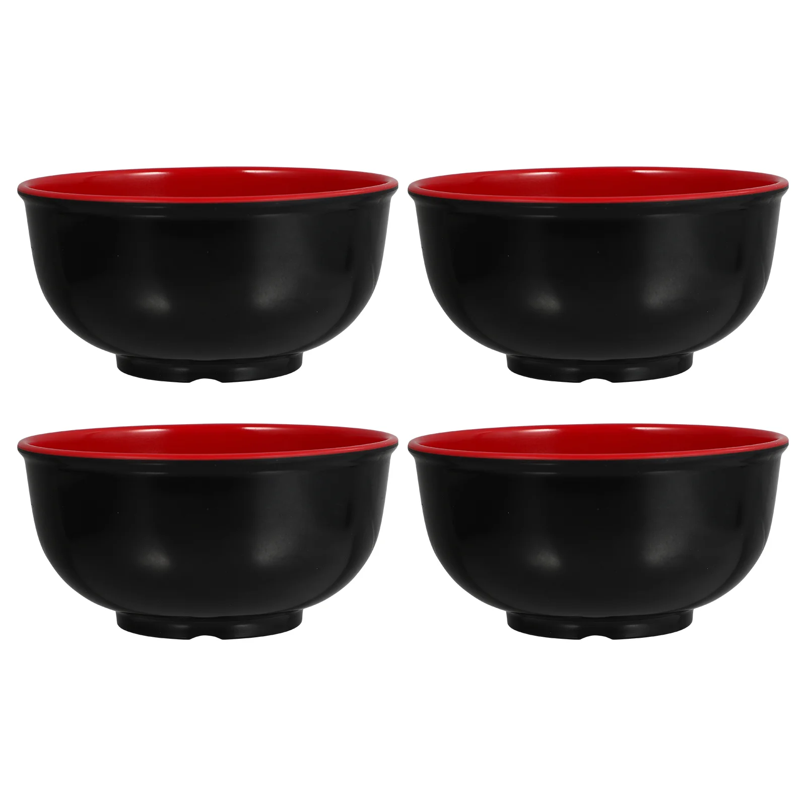 

4 Pcs Ramen Bowl Melamine Dishes Porcelain Tableware Soup Small Serving Bowls Japanese Cereal Rice Dinnerware