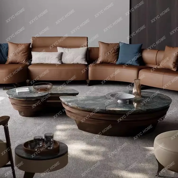 

Кофейный столик A1 Star Blue Natural Luxury Conch для гостиной виллы, серия Walnut, для всего дома