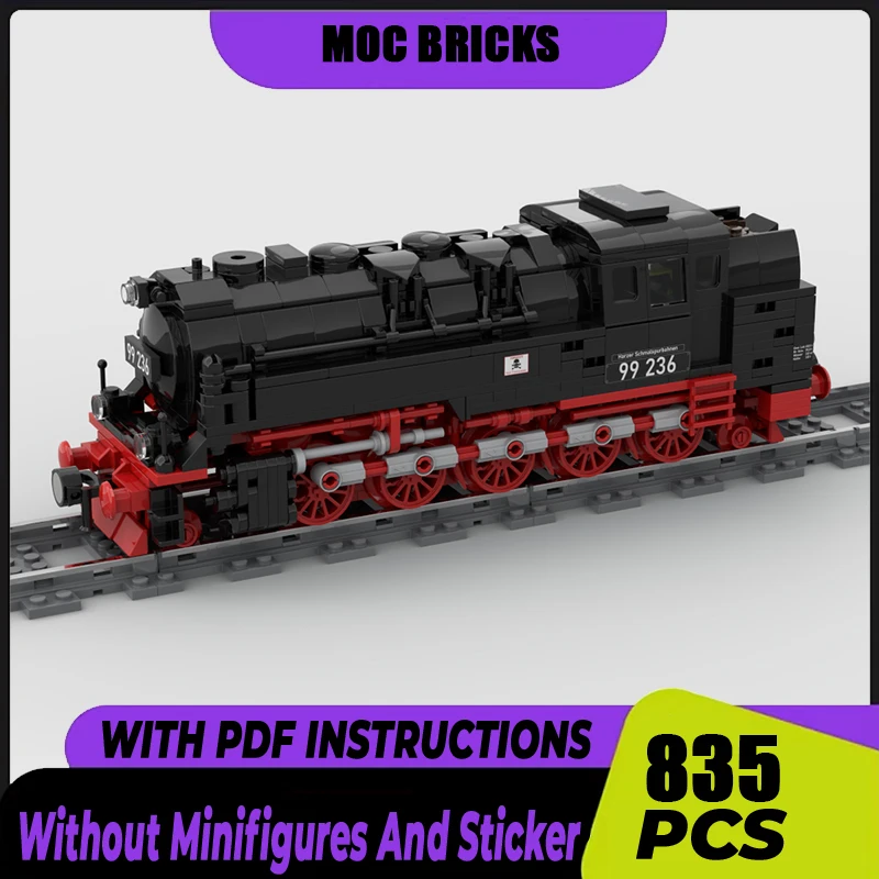 Spoorwegtrein Serie Moc Bouwstenen Stoommachine Br99 Modeltechnologie Modulaire Blokken Construtie Diy Assemblage Speelgoed Geschenken