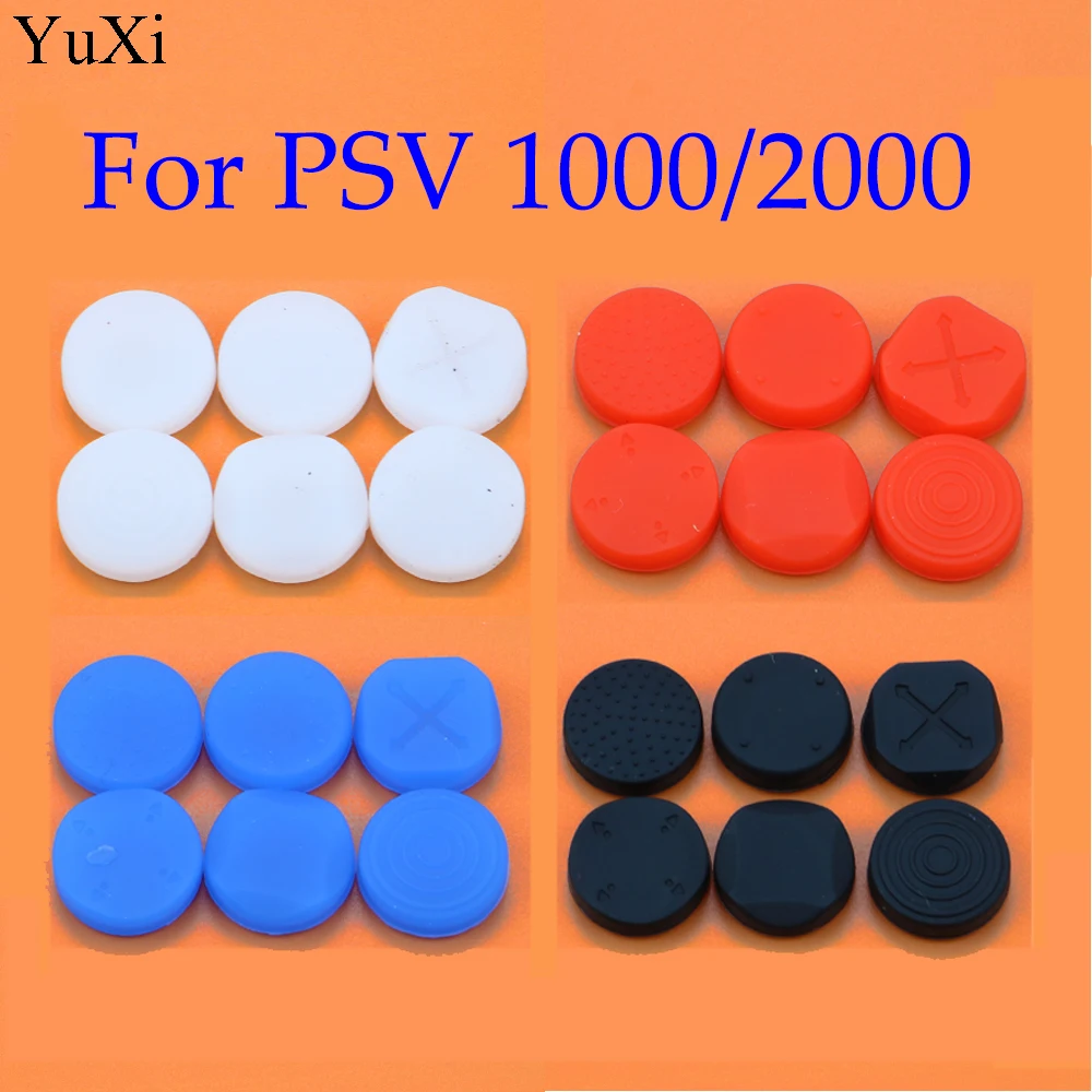6 In 1 Silicone Thumbstick Grip Cap Joystick Analog Protective Cover Case For PS Psvita PS Vita PSV 1000/2000 Slim