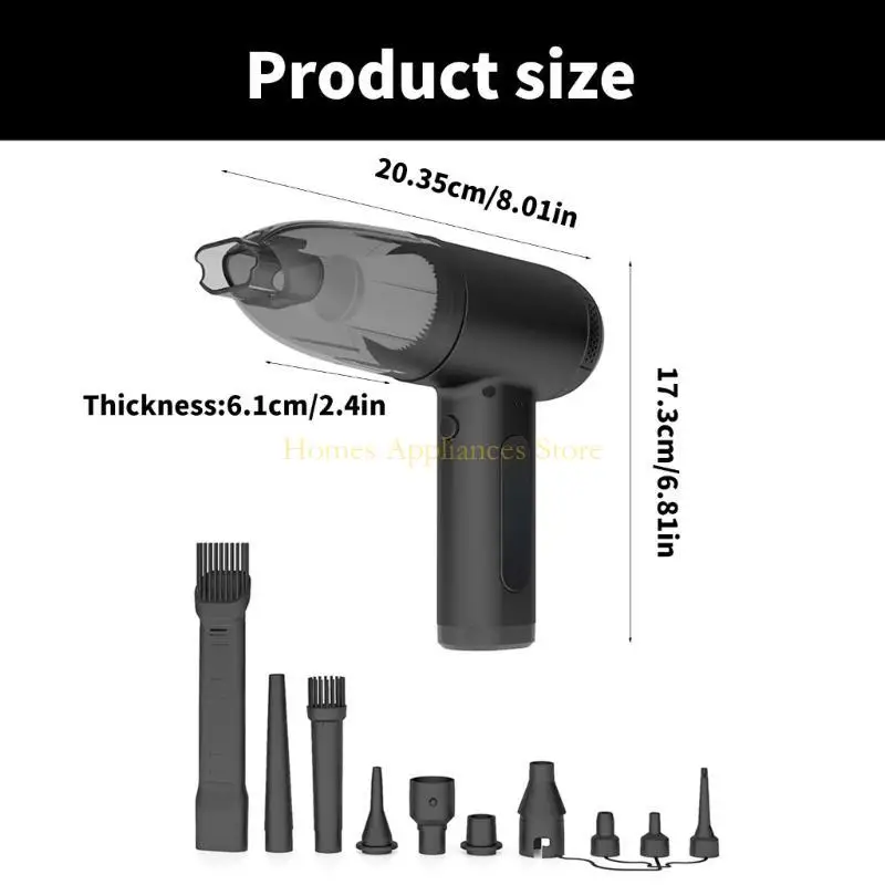 D0AB Беспроводной портативной вакуумной очиститель для автомобильного портативного вакуумного очистителя влажный/сухой