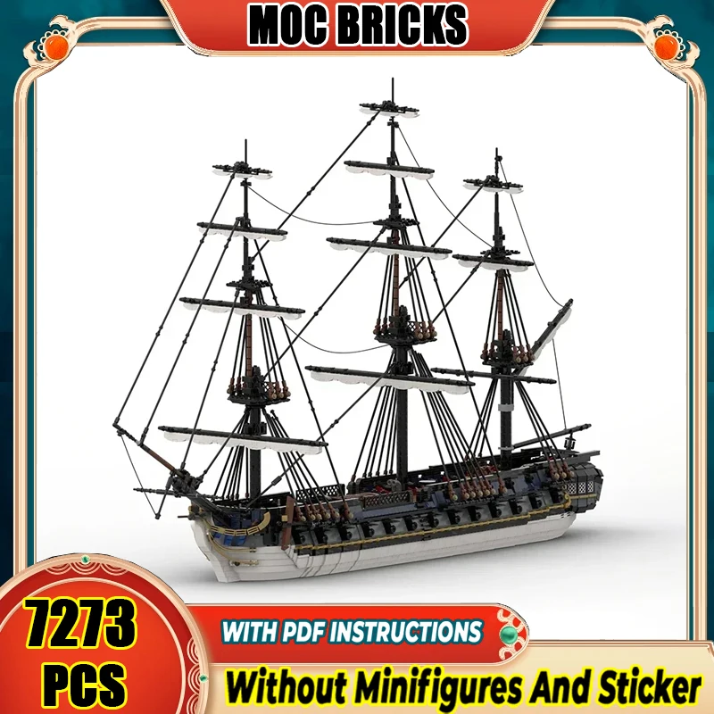 

Модель военного корабля Moc, строительные кирпичи, фрагта, наблюдение, лодка, технология, модульные блоки, подарок, рождественские игрушки, наборы «сделай сам», сборка