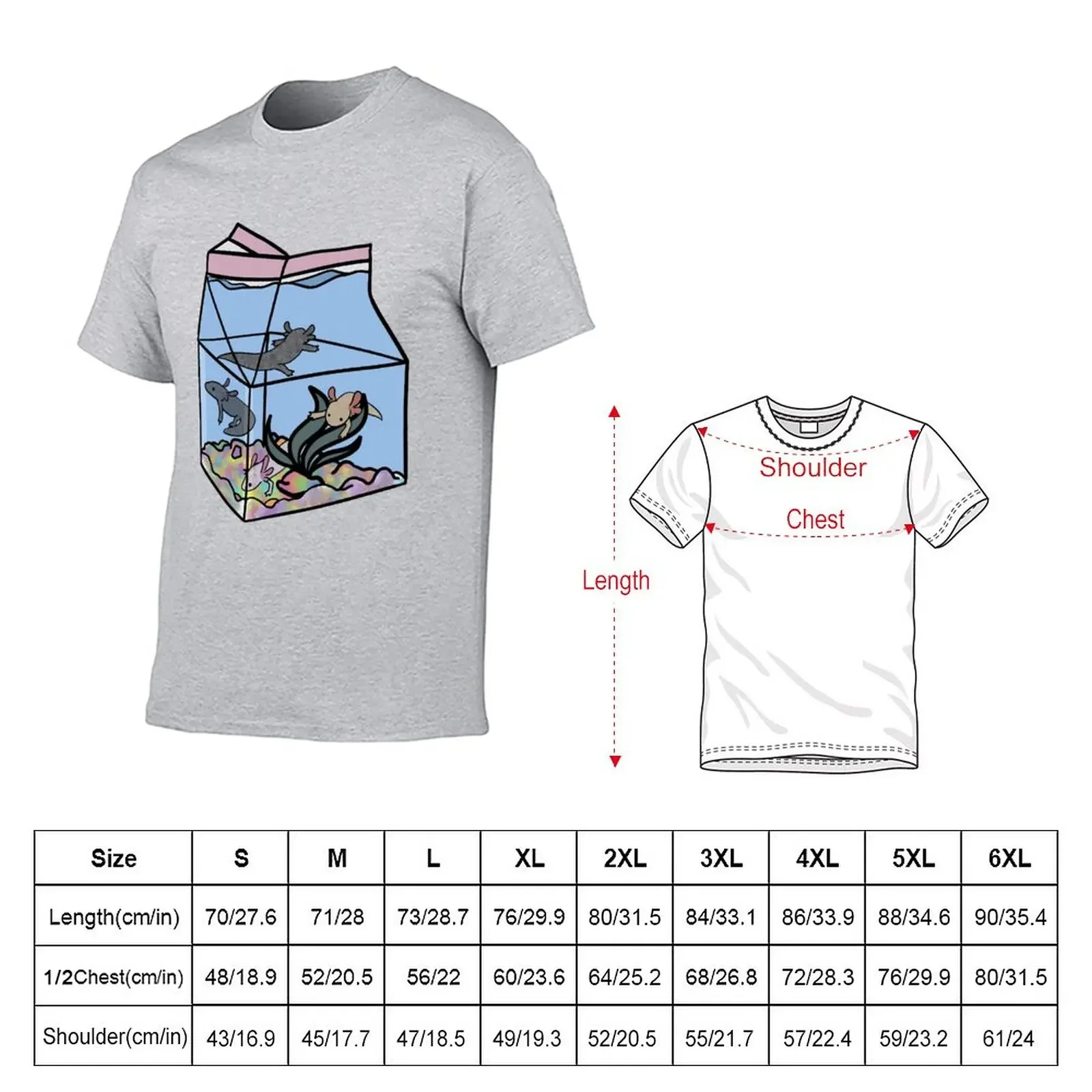 Axolotl Milk Carton T-Shirt Tee shirt tees t shirt men