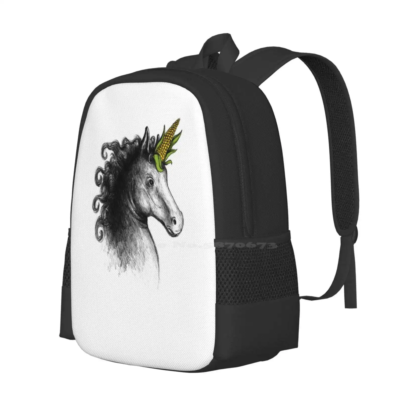 Unicorn Hot Sale Schoolbag Backpack Fashion Bags Unicorn Corny Pun Humor Horse Dinomike