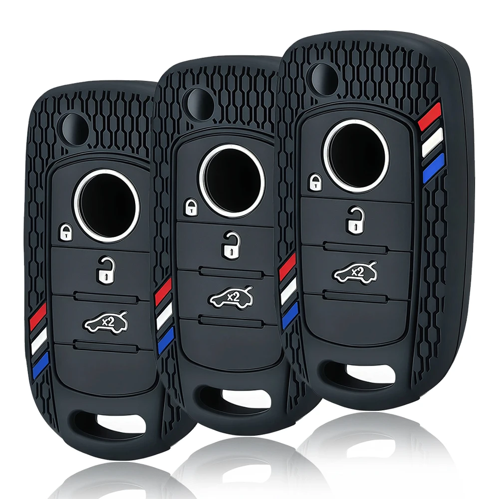 Capa de silicone para chave Fiat Cronos Egea 500X Toro Tipo, para Dodge Neon, capa protetora para chave sem chave, porta-chaves.
