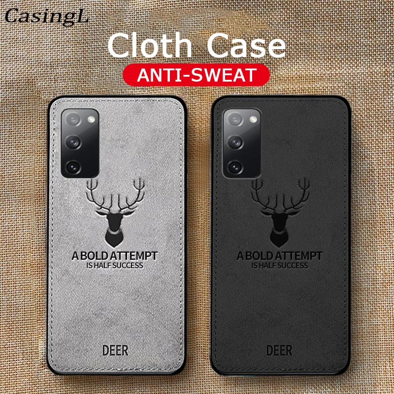 

Soft Case For Samsung Galaxy S21 FE Plus Ultra Luxuy Brand Texture Elk Back Deer Cloth Case For Samsung S20 FE 5G Cover