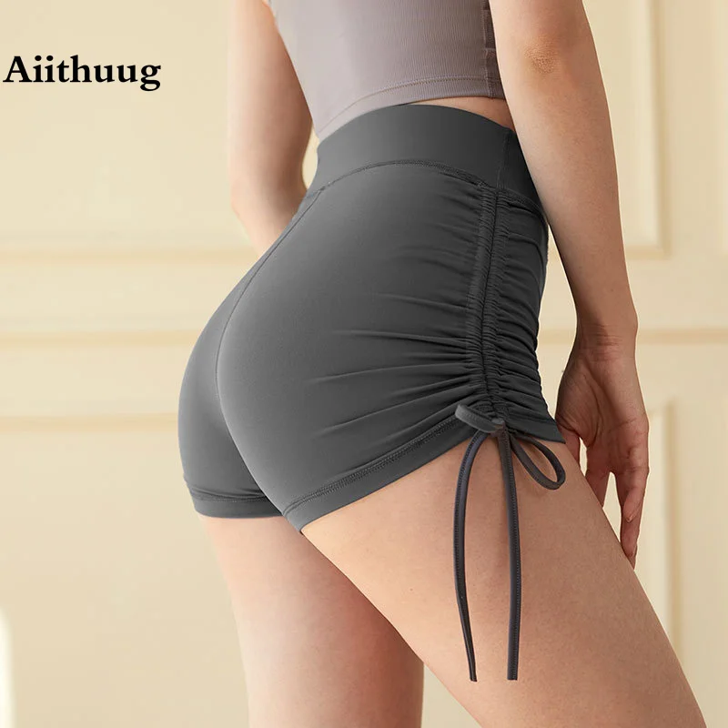 

Aiithuug Gym Shorts Sexy Peach Butt Yoga Short Drawstring Workout Pants Fitness Golf Pants Golf Short Active Shorts Quick Dry