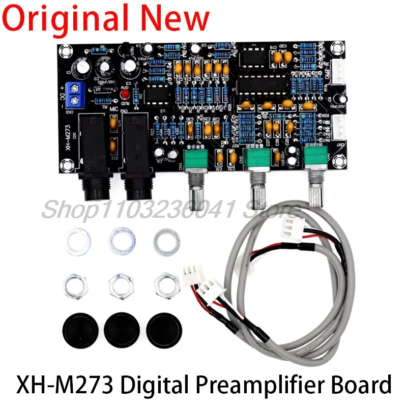 DLHiFi XH-M273 PT2399 Digital Preamplifier Board Karaoke Reverberation Microphone Control Kits NE5532 Op Amp DC 12-24V