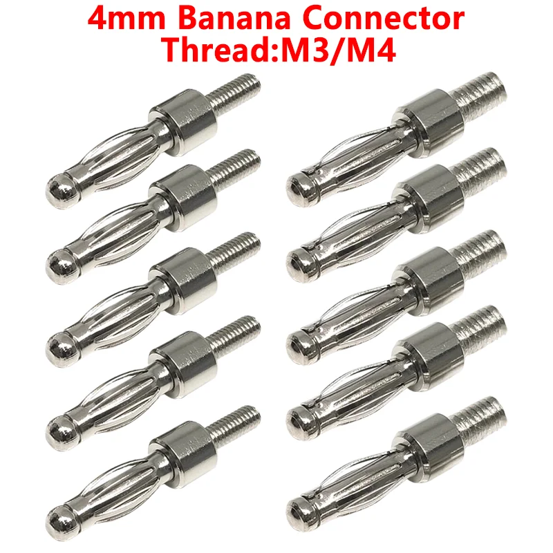 

M3/M4 banana plug with screw thread 3mm 4mm high current lantern type pressure bar banana lantern plug