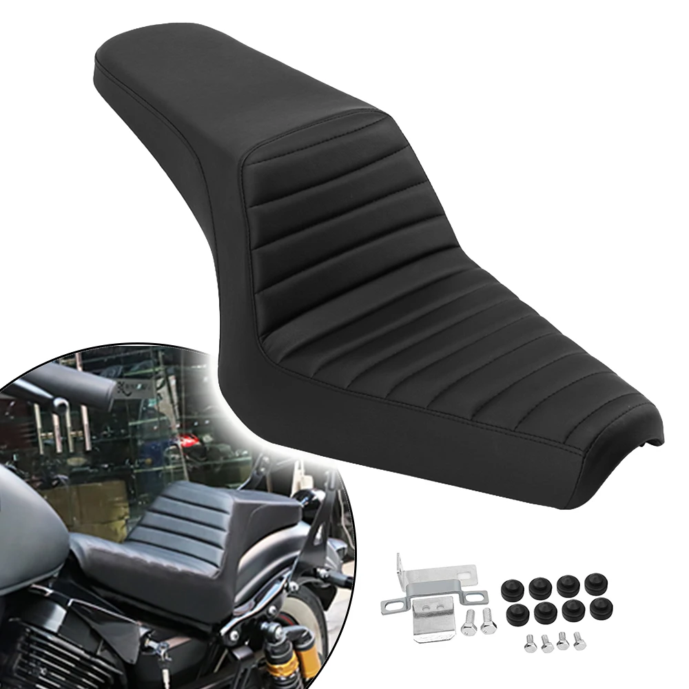 

Motorcycle Driver Front Rear Passenger Leather Two Up Seat Cushion Pad For Yamaha Bolt 950 XV950 XVS 950 R/C SPEC 2013-2019