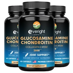 Glucosamine | Chondroitin | MSM | Collagen Capsules -2800 mg- Nutritional Vitamins Health Supplement - Non-GMO Vegan Gluten-free