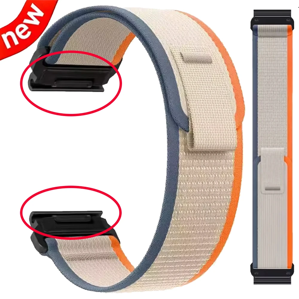 �y�Z�[�����zGarmin Fenix 9/9 Pro 51/47/43mm�AQuatix 8/Tactix 8 51/47mm�ɑΉ�����A�f���������ł���26/22/20mm�̃i�C�������g���C�����[�v�X�g���b�v�B�ʋC���ɗD�ꂽ�X�|�[�c�o���h�B