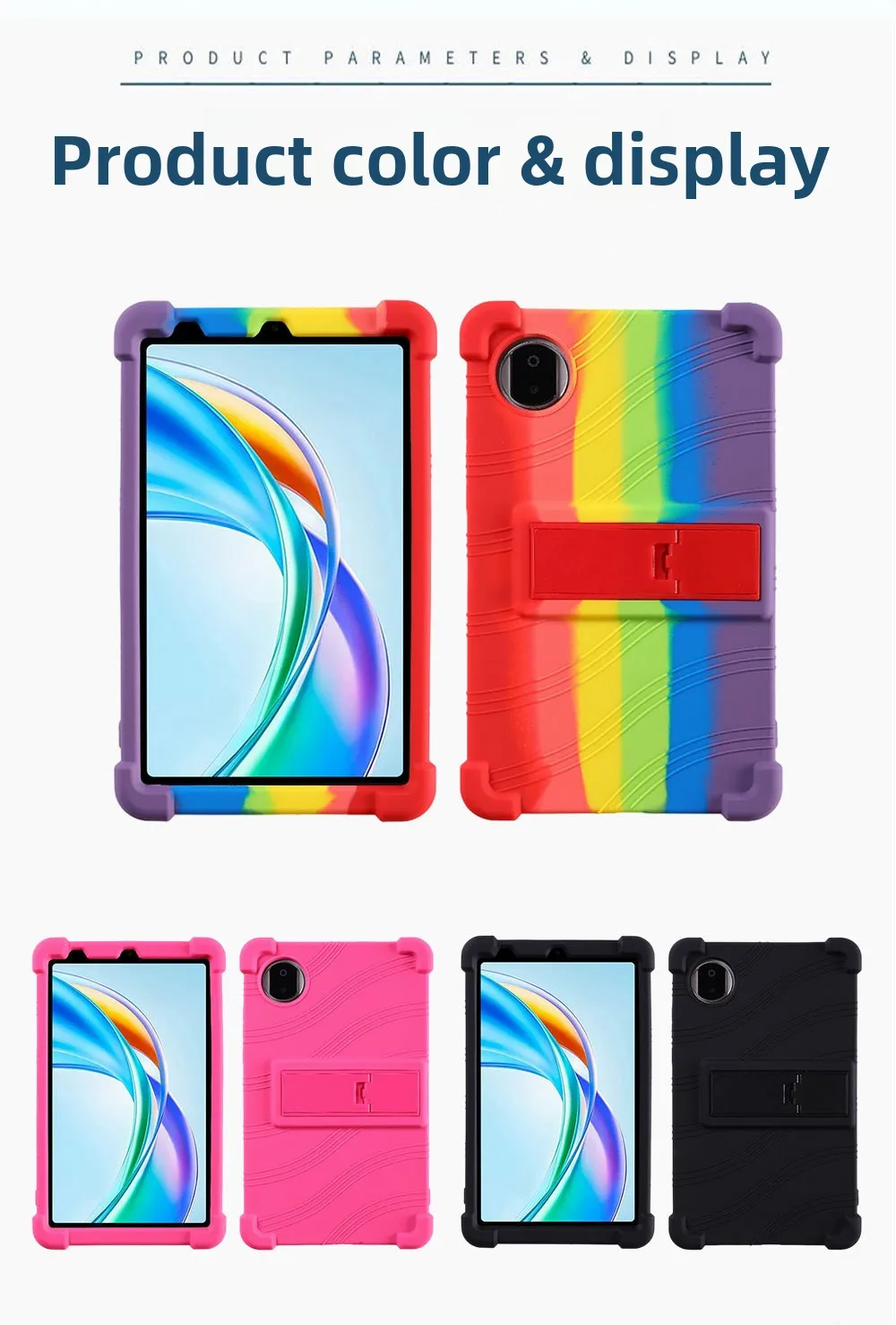 Hülle für Honor Pad X7 2025 8,7 Zoll Silikon Stoßfeste Standhülle Kinderfreundlicher Fallschutz – Detail 9