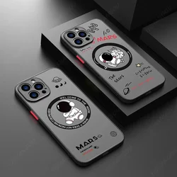 Phone Case for Astronaut iPhone 16 15 14 13 12 11 Pro Max Mini XR XS X 7 8 6 6s Plus Matte Magnetic Back Cover