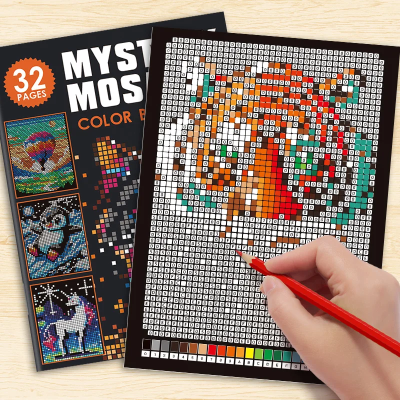 32-Pattern Number Coloring Book 5