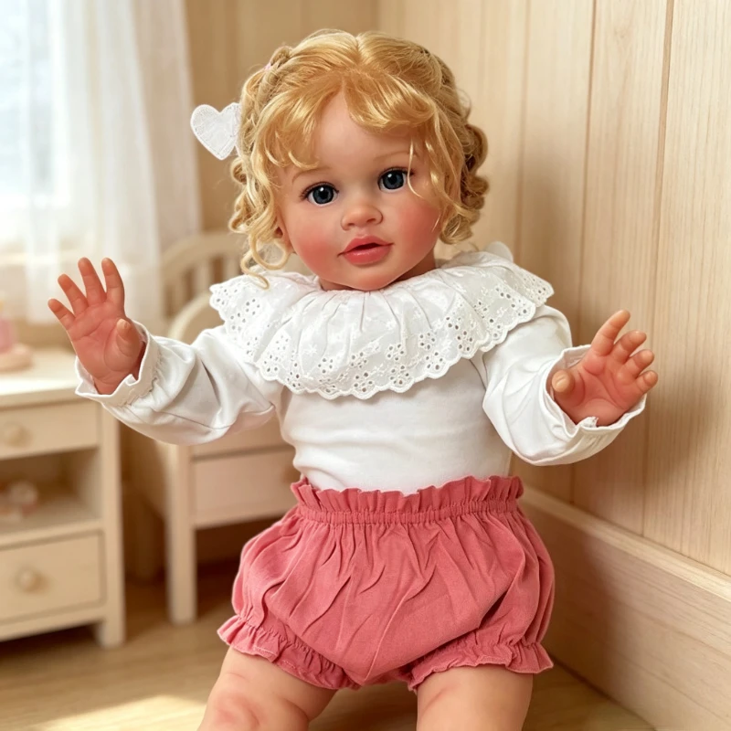 66cm Already Finished Doll Pippa Handmade Real Looking Baby Dolls Hand Painted Skin with Visible Veins