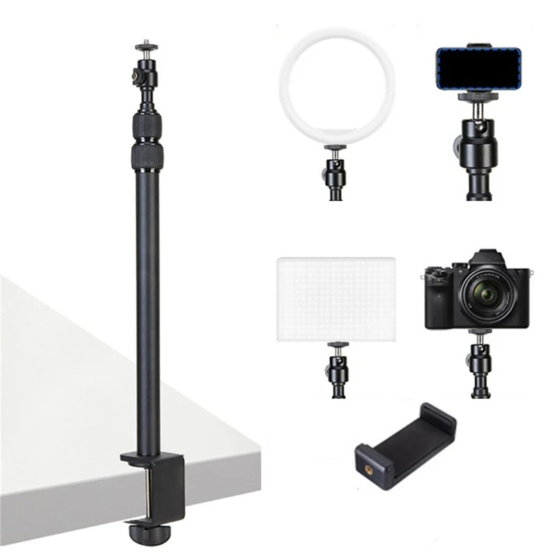 

Extendable Camera Desk Mount with 1/4" Head Adjusting Table Light Stand Amazing Shots with Stability