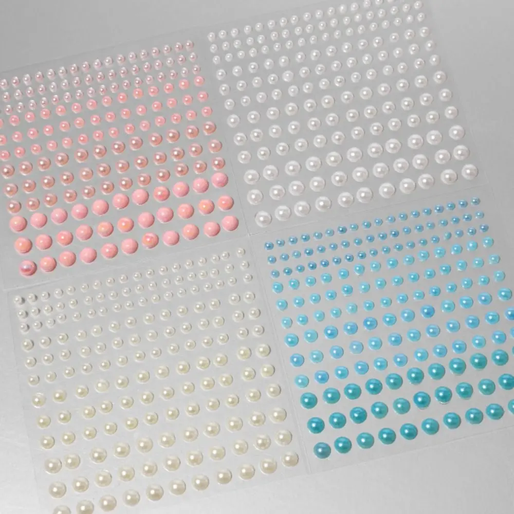 165 قطعة مزيج 3/4/5/6 مللي متر الشعر اللؤلؤ ملصقات مسمار Craft بها بنفسك الحرفية ذاتية اللصق اللؤلؤ ملصقات ذاتية اللصق الوجه الديكور #4