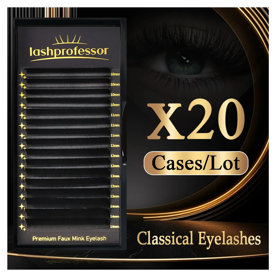 

Wholesale False Mink Eyelash Extension Individual Natural Soft Russian Volume Lash Extension 8-20mm Regular/Long Cashmere Lashes