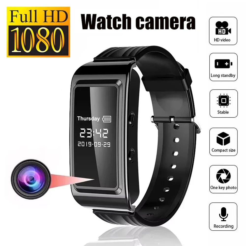 Mini Camera Watch Voice Video Recorder 1080P HD DV Professional Digital Bracelet Dictaphone Sound Small Micro For Home Secure