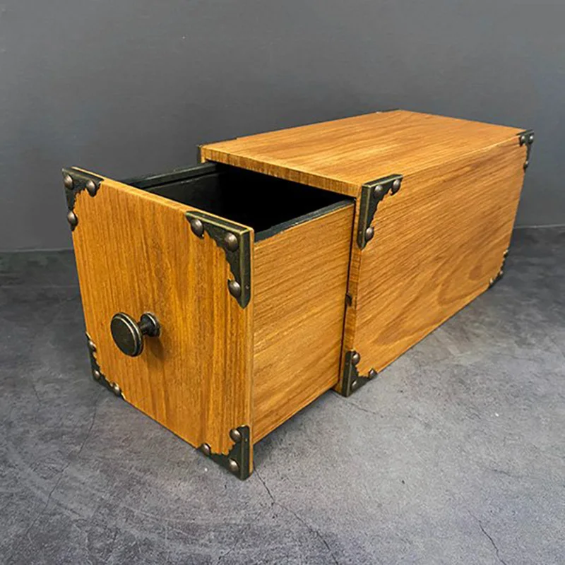 Wooden Drawer Box (28cm*15cm*15cm) Magic Tricks Object Appearing Vanishing Magia Production Box Stage Illusions Gimmicks Props