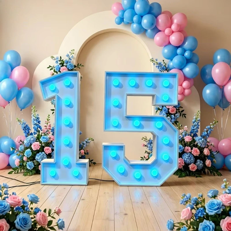 RGB Bulb Logo Metal Neon Letters for Anniversary Wedding Parties Bar Background Photo Booth Decoration Custom LED Letters