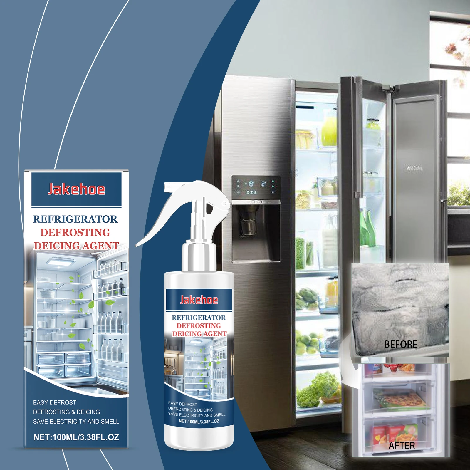 Refrigerator De -icer, Defrosting and Anti - icing for Freezers, Melting Snow, Cleaning, Thawing and De - icing for Cold Storage