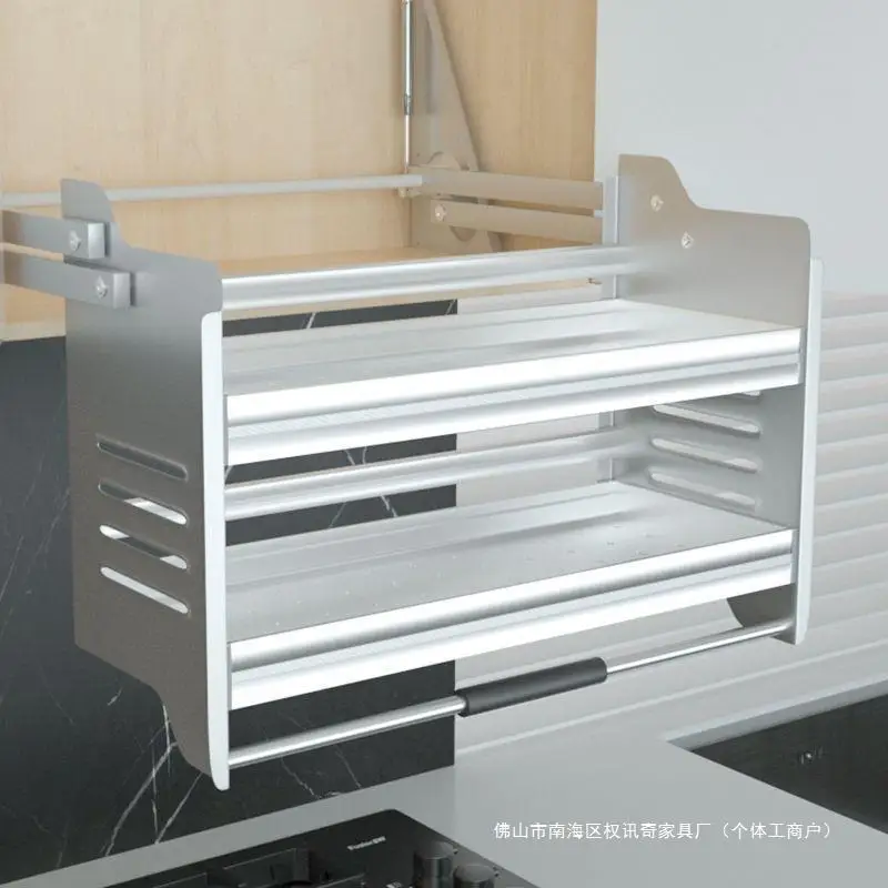 

Hanging cabinet pull basket kitchen cabinet up and down lift storage