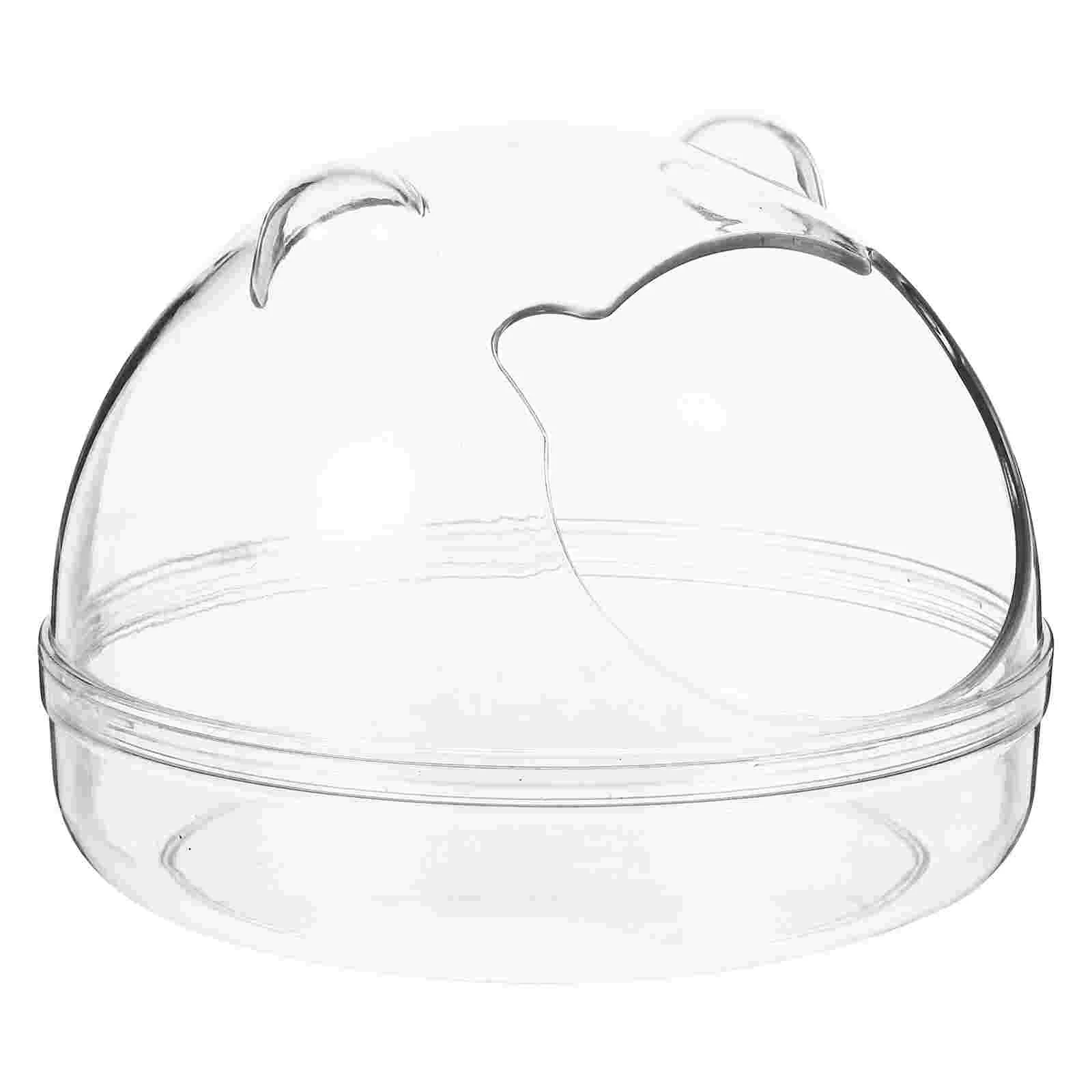 

Hamster Bathroom Bathtub Pet Container Washing Basin Guinea Pig Toilet Transparent For Sand Plastic Little