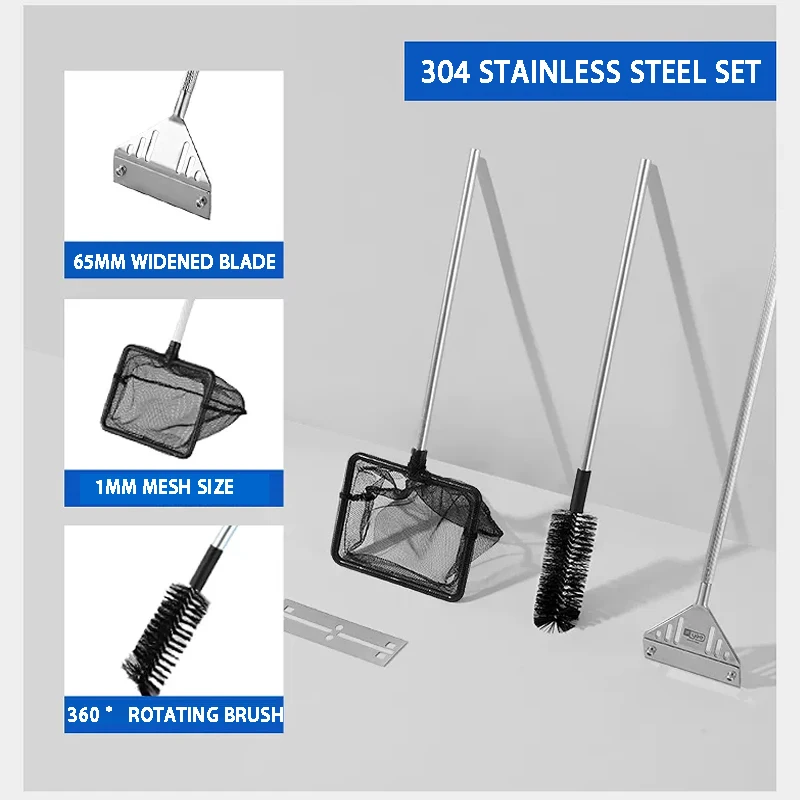 Aquarium Algen Entferner Aluminium Legierung Edelstahl Schaber Klinge Aquarium Glas Wasser Anlage Gras Reinigung Werkzeuge Zubehör – Detail 7