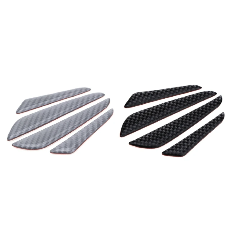 Car Side-Door Guards Protector Sticker Trim, Genuine Soft Carbon-Fiber 4pcs Dropship