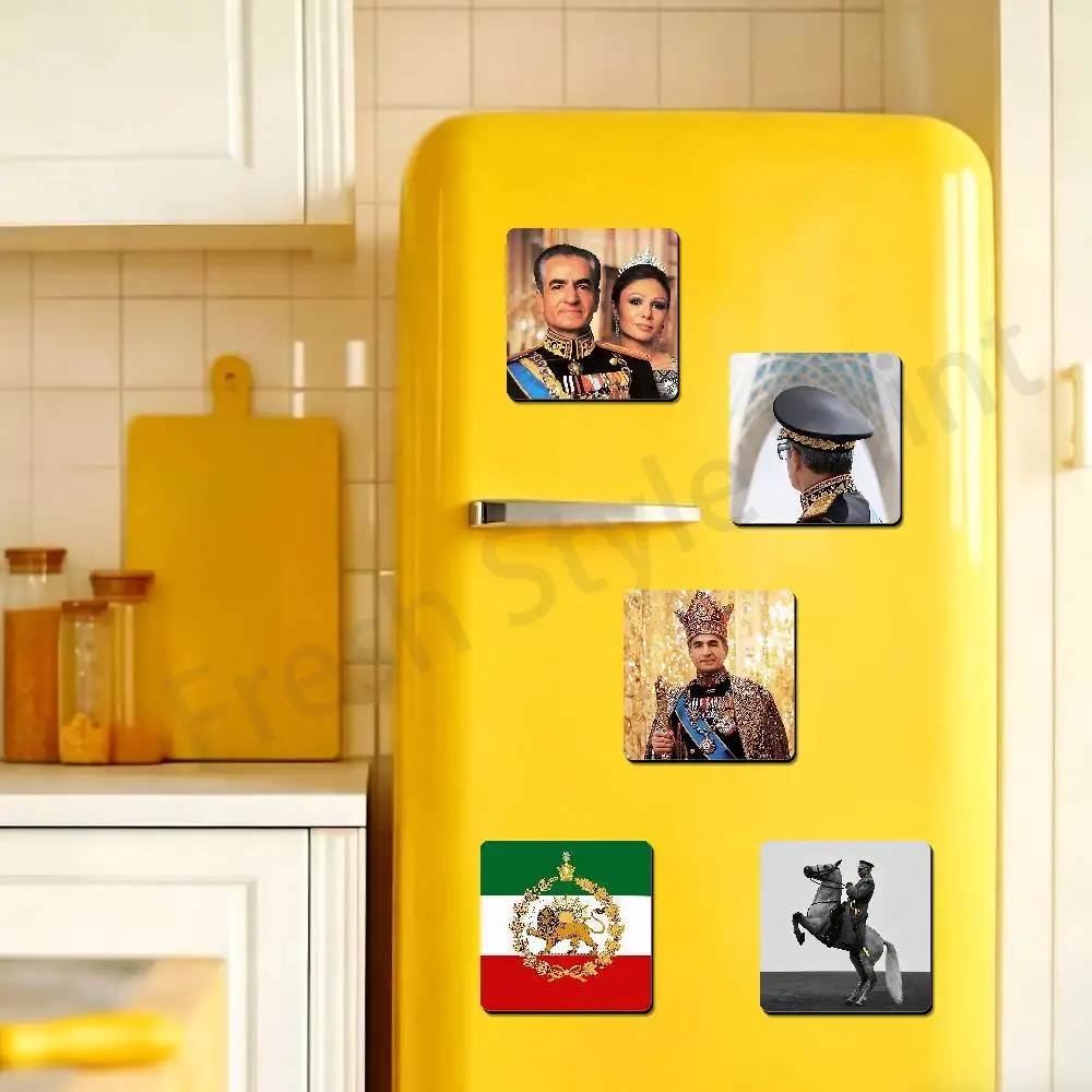 King Mohammad Reza Shah Pahlavi Iran Fridge Freezer Refrigerator Magnets Metal Cabinet Magnetic Sticker Cover Home