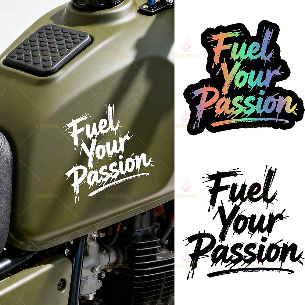 

Waterproof Durable Vinyl Decal for Motorcycle Fuel Tank & Car Body Decor1Pc "Fuel Your Passion" Brushstroke Sticker