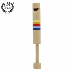 M MBAT Wooden Whistles Diacritical Sliding Piccolo Baby Musical Instrument Toy Whistling Children Small Flute Educational Toys