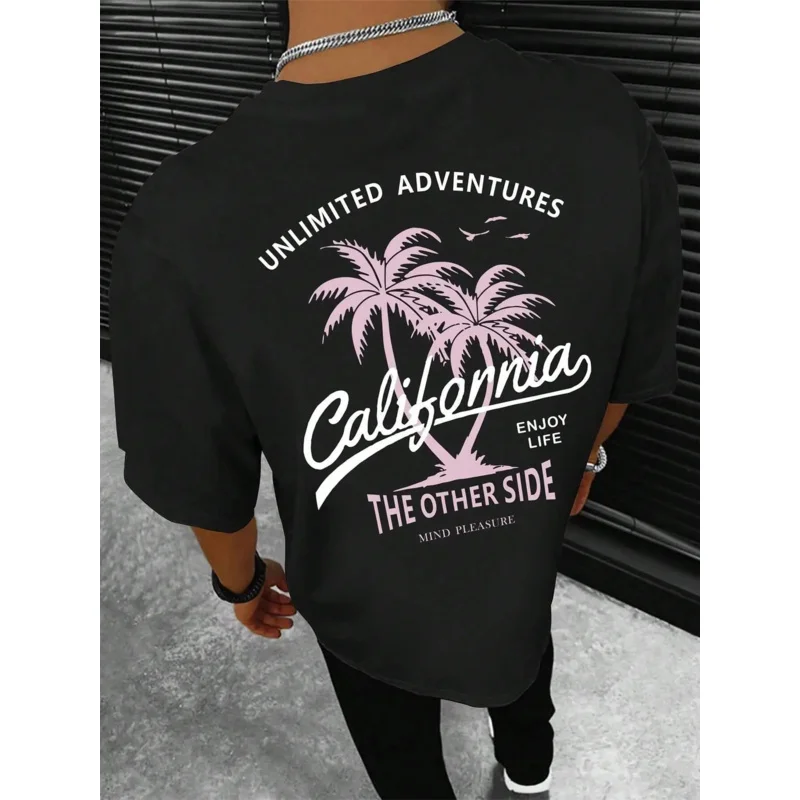 Unlimited Adventures California The Other Side Male T-Shirt Fashion T Shirt Breathable Oversize T-Shirts Summer Cotton Clothes