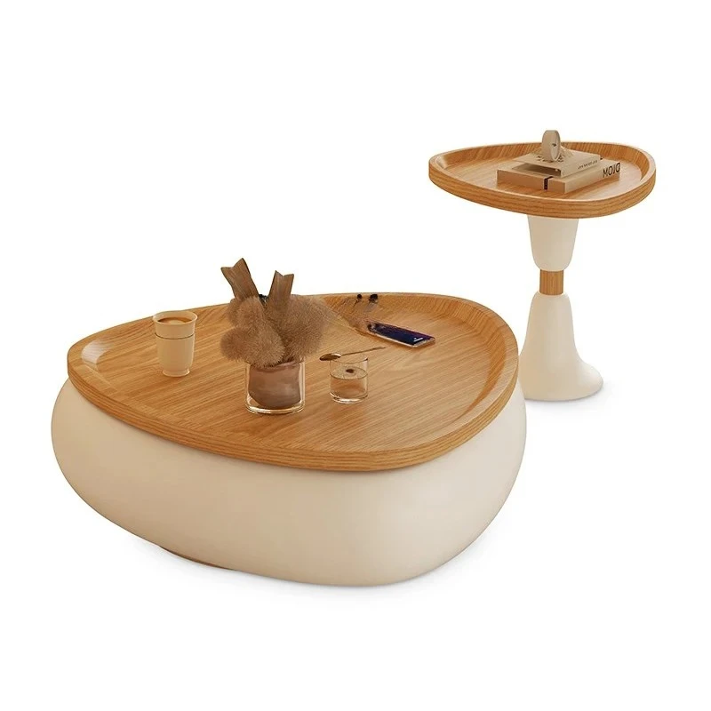 

Кремовый ветер круглого размера журнальный столик комбинация бытовой дизайнер маленькая квартира бревенчатый ветер гостиная